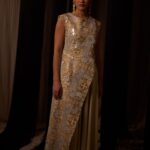 Assymetrical Sparkly Kaftan