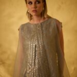 Grey Sheer Overlap Kaftan