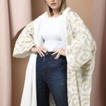 White Twirl Embroidery Bisht