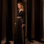 Black Silk with Applique