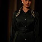 Dark Green Chunky Sequins Kaftan