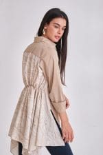Peplum Beige Shirt