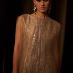Beige Sheer Overlap Kaftan