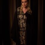 Black and Gold One Side Embroidery