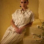 Disorted Collar Kaftan