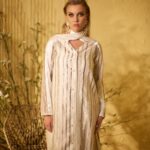 White Silk Choker Kaftan