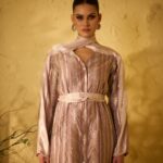 Pink Silk Choker Kaftan