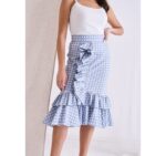 Checkered Ruffled Skirt - Image 2