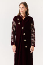 Diagonal Buttons Kaftan