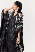Velvet Kaftan with Sequence Edges - Image 4