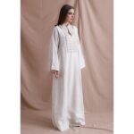 Gray casual linen kaftan - Image 2