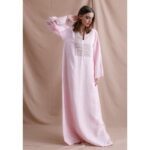 Pink casual linen kaftan - Image 4