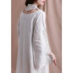 Gray casual linen kaftan - Image 3